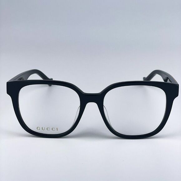 NEW Gucci GG1305OA 001 Black Havana Rectangle Women Eyeglasses - Picture 2 of 11